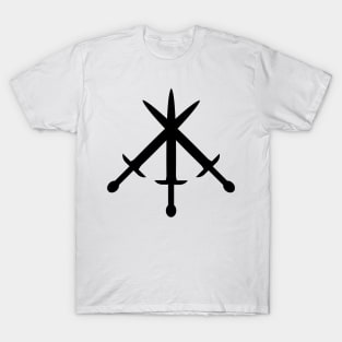 3 sword friends club dnd / medieval / fantasy art merch T-Shirt